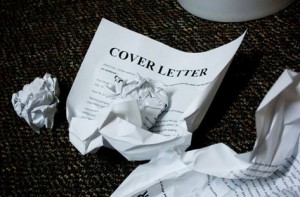 Cover letters by a bin